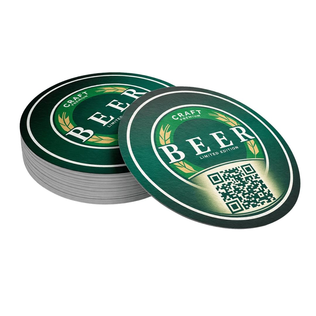 Porta-copos personalizados com QR Code